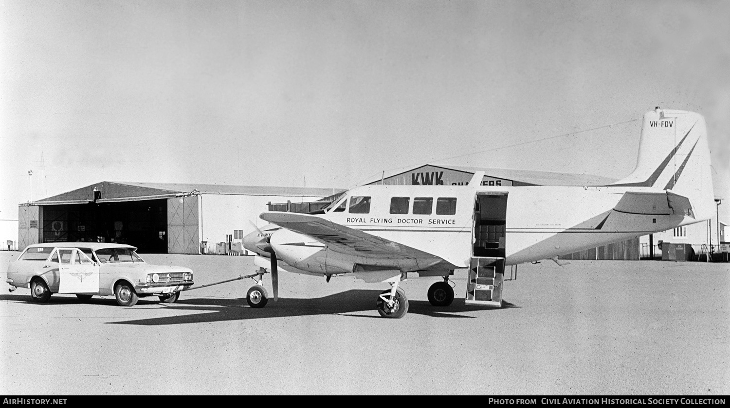 Aircraft Photo of VH-FDV | Beech 65 Queen Air | Royal Flying Doctor Service - RFDS | AirHistory.net #262479
