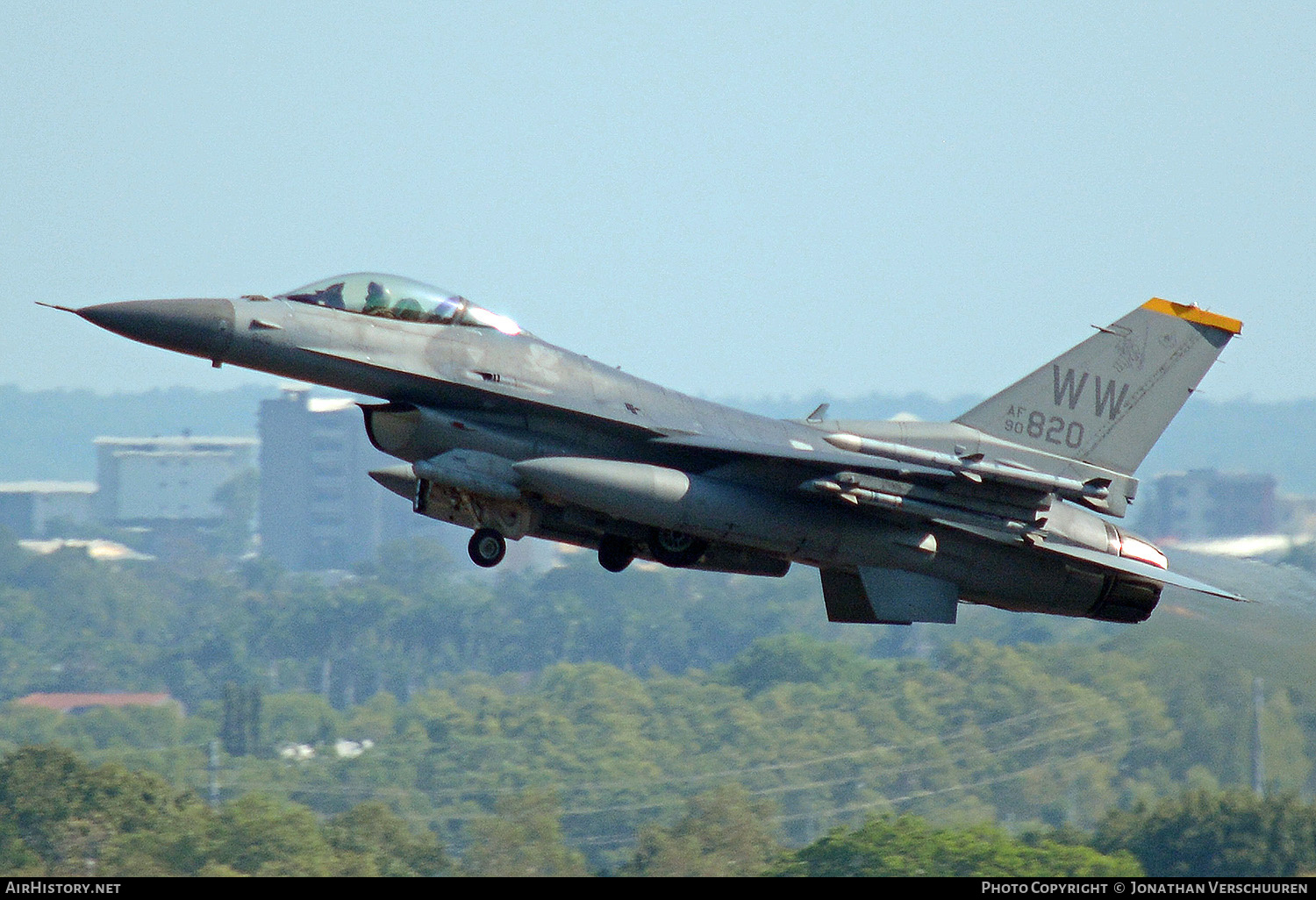 Aircraft Photo of 90-0820 / AF90-820 | Lockheed F-16CM Fighting Falcon | USA - Air Force | AirHistory.net #262542