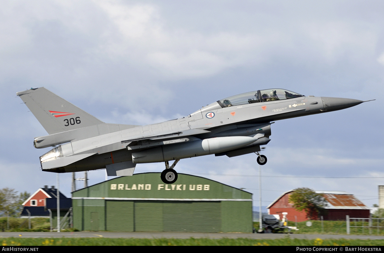 Aircraft Photo of 306 | General Dynamics F-16BM Fighting Falcon | Norway - Air Force | AirHistory.net #262611