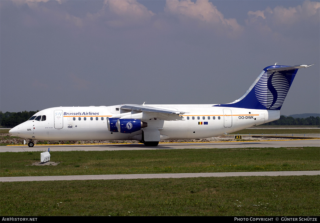 Aircraft Photo of OO-DWK | British Aerospace Avro 146-RJ100 | Brussels Airlines | AirHistory.net #262629
