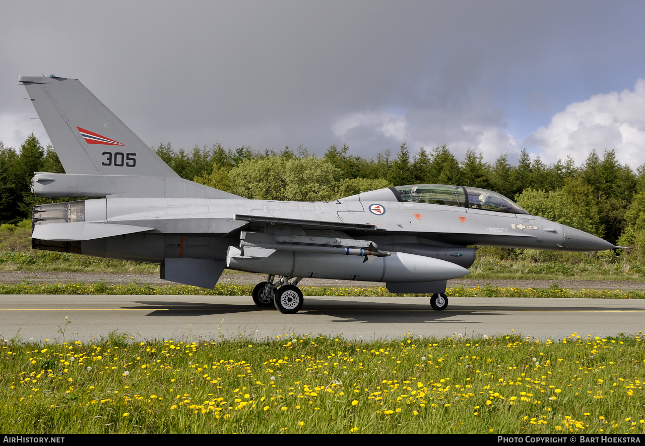 Aircraft Photo of 305 | General Dynamics F-16BM Fighting Falcon | Norway - Air Force | AirHistory.net #262633
