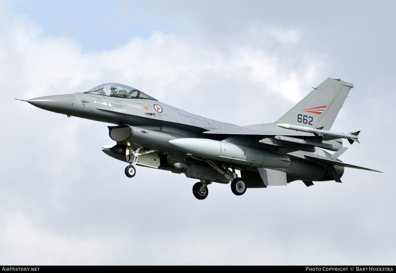 Aircraft Photo of 662 | General Dynamics F-16AM Fighting Falcon | Norway - Air Force | AirHistory.net #262639