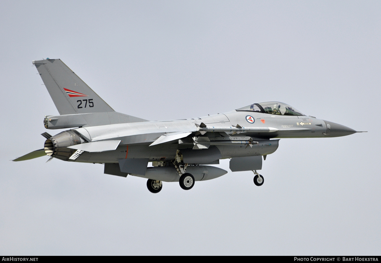 Aircraft Photo of 275 | General Dynamics F-16AM Fighting Falcon | Norway - Air Force | AirHistory.net #262662