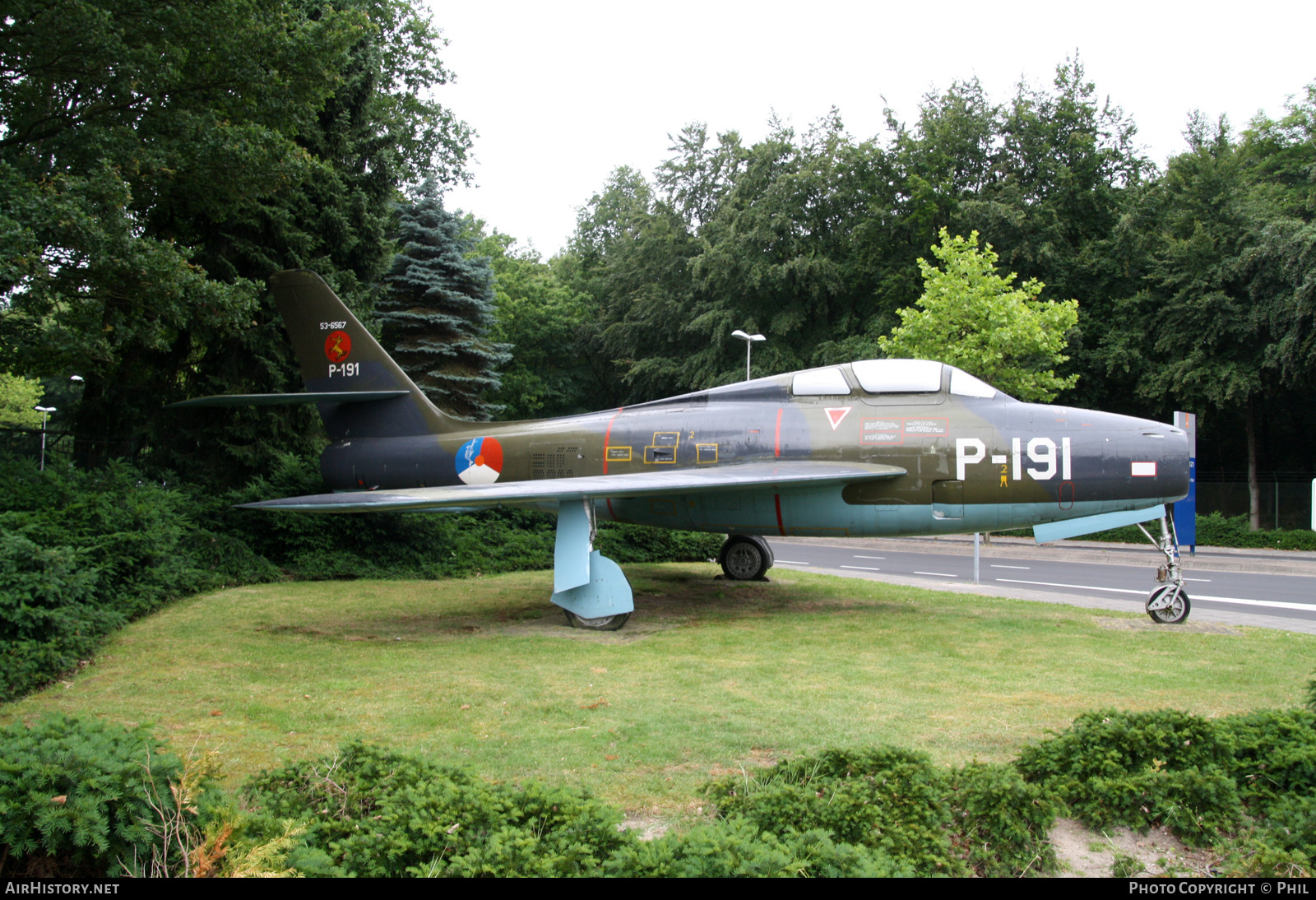 Aircraft Photo of P-191 | Republic F-84F Thunderstreak | Netherlands - Air Force | AirHistory.net #262774