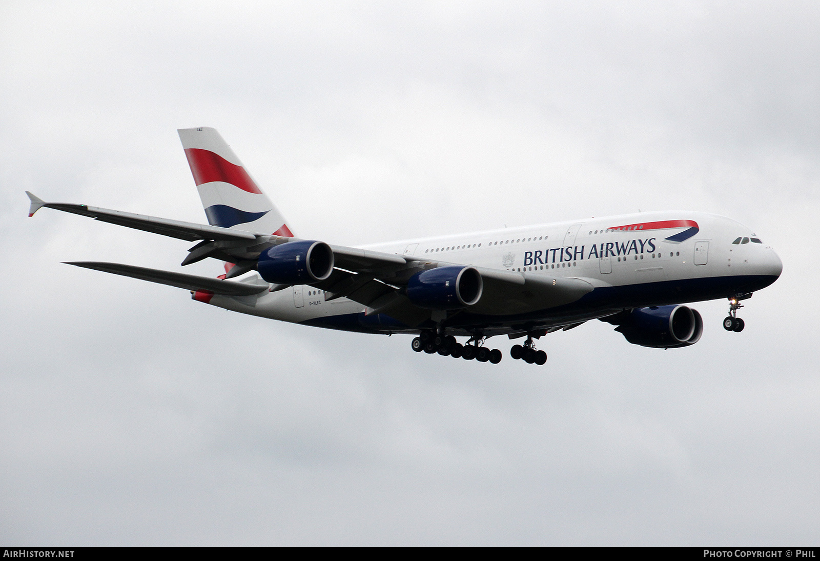 Aircraft Photo of G-XLEC | Airbus A380-841 | British Airways | AirHistory.net #262847