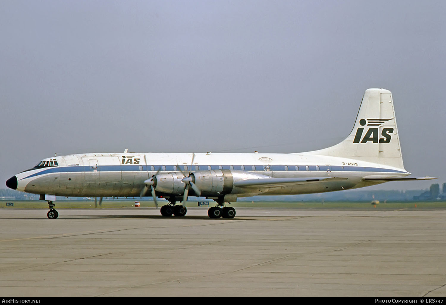 Aircraft Photo of G-AOVS | Bristol 175 Britannia 312(F) | IAS Cargo Airlines - International Aviation Services | AirHistory.net #262882