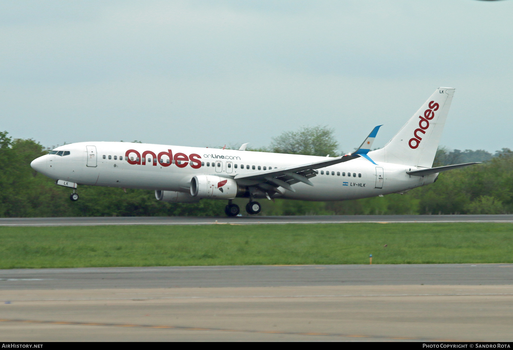 Aircraft Photo of LV-HLK | Boeing 737-8K5 | Andes Líneas Aéreas | AirHistory.net #262945