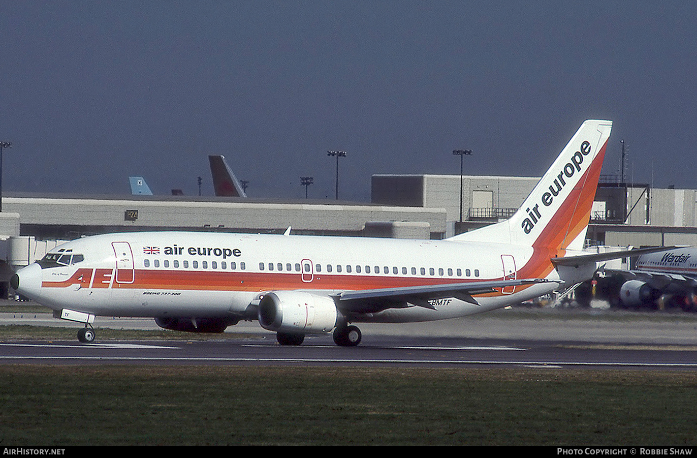 Aircraft Photo of G-BMTF | Boeing 737-3S3 | Air Europe | AirHistory.net #262979