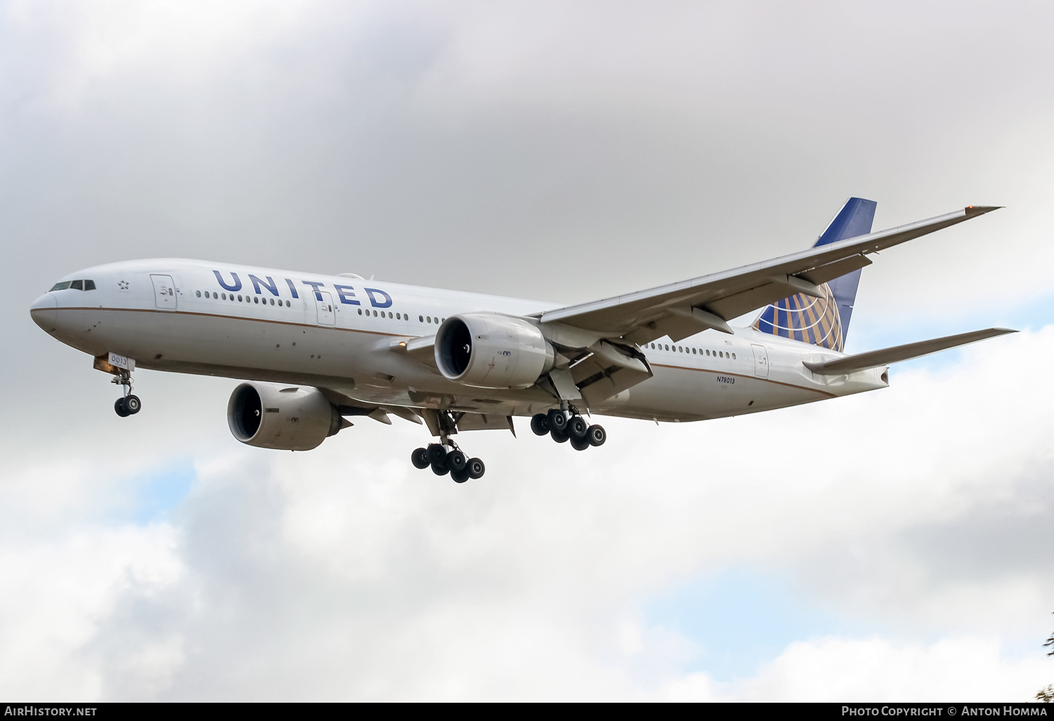 Aircraft Photo of N78013 | Boeing 777-224/ER | United Airlines | AirHistory.net #263049