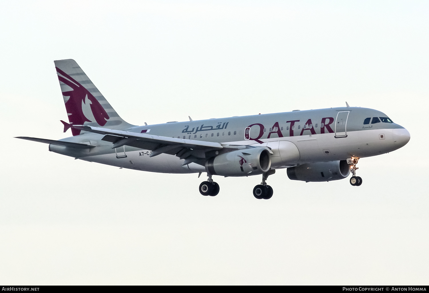 Aircraft Photo of A7-CJB | Airbus A319-133LR | Qatar Airways | AirHistory.net #263054