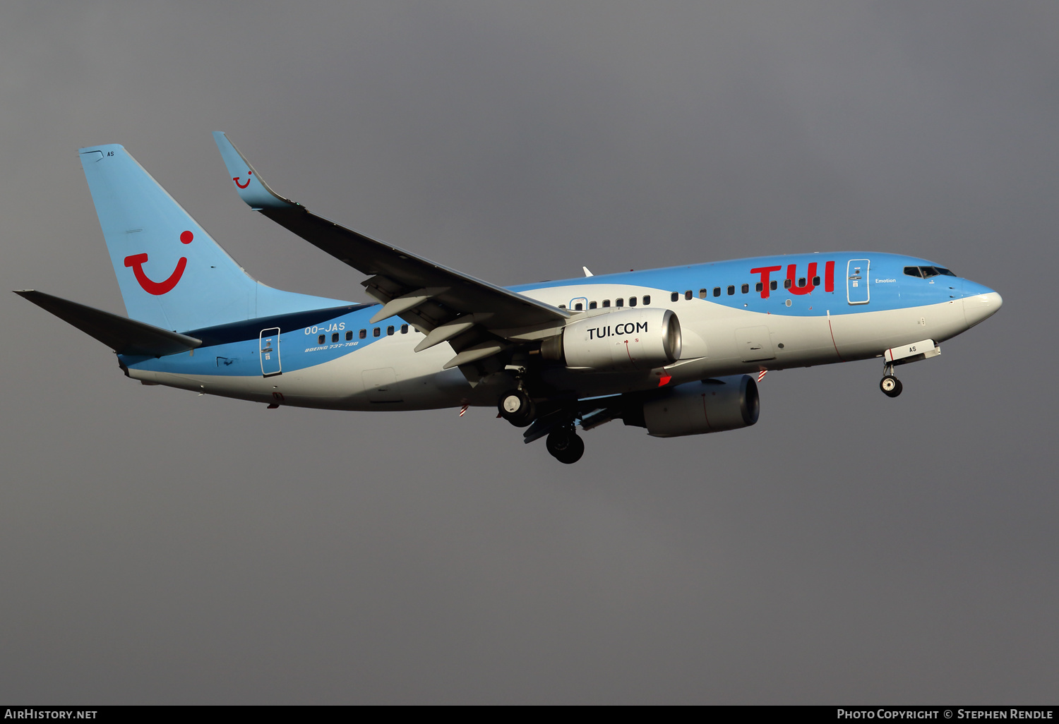 Aircraft Photo of OO-JAS | Boeing 737-7K5 | TUI | AirHistory.net #263441