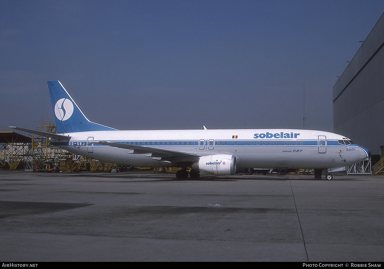 Aircraft Photo of OO-SBJ | Boeing 737-46B | Sobelair | AirHistory.net #263799