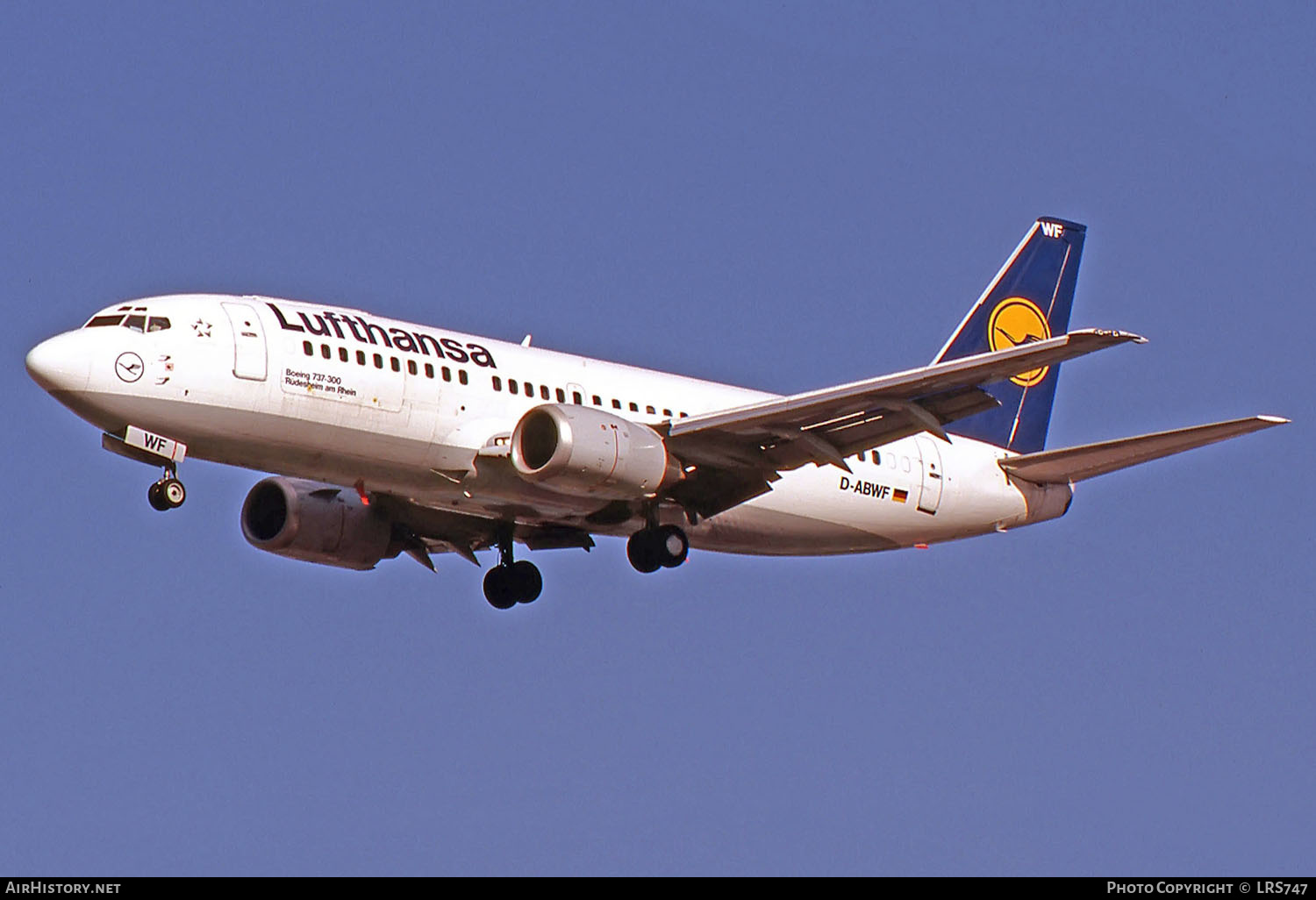 Aircraft Photo of D-ABWF | Boeing 737-330(QC) | Lufthansa | AirHistory.net #263871
