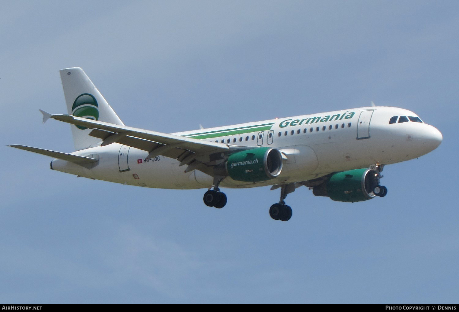 Aircraft Photo of HB-JOG | Airbus A319-112 | Germania | AirHistory.net #263877