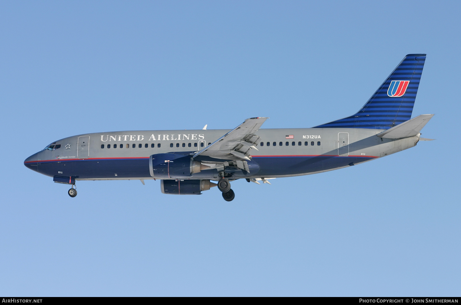 Aircraft Photo of N312UA | Boeing 737-322 | United Airlines | AirHistory.net #263878