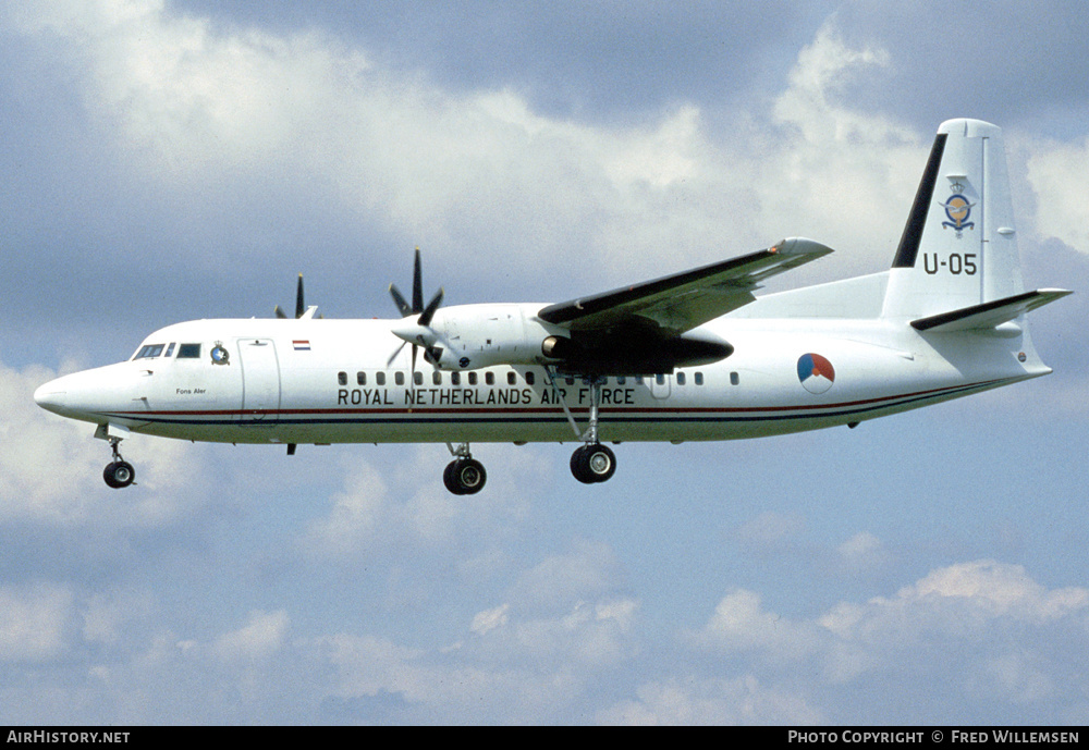 Aircraft Photo of U-05 | Fokker 50 | Netherlands - Air Force | AirHistory.net #263936