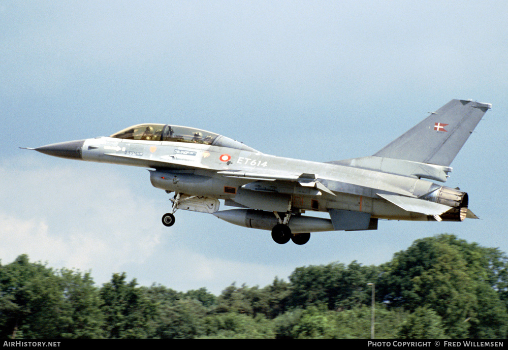 Aircraft Photo of ET-614 | General Dynamics F-16BM Fighting Falcon | Denmark - Air Force | AirHistory.net #263956