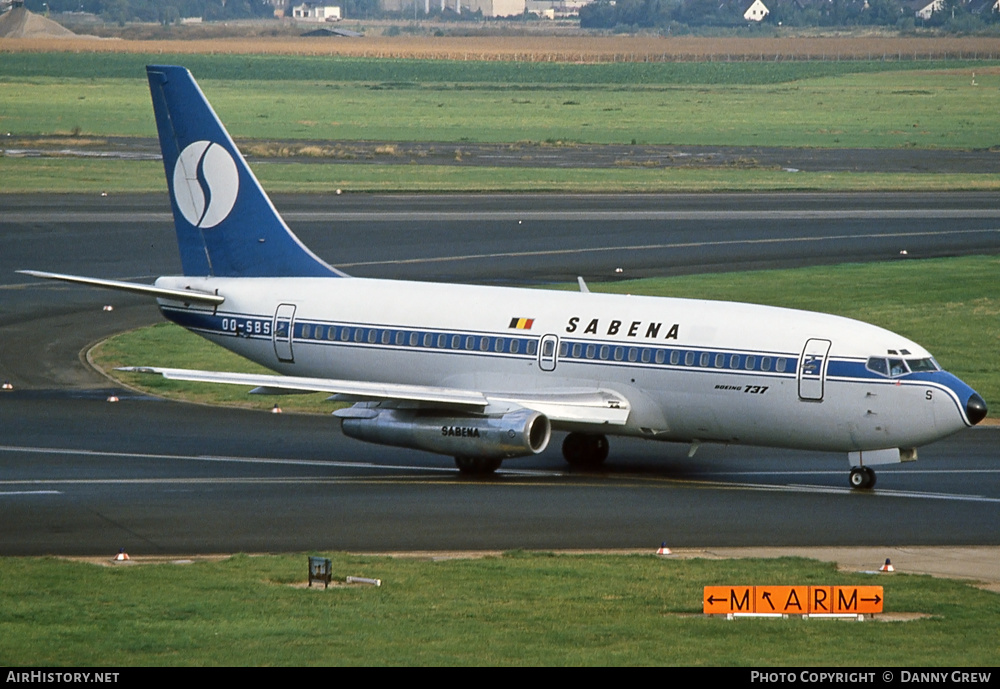 Aircraft Photo of OO-SBS | Boeing 737-229/Adv | Sabena | AirHistory.net #263987
