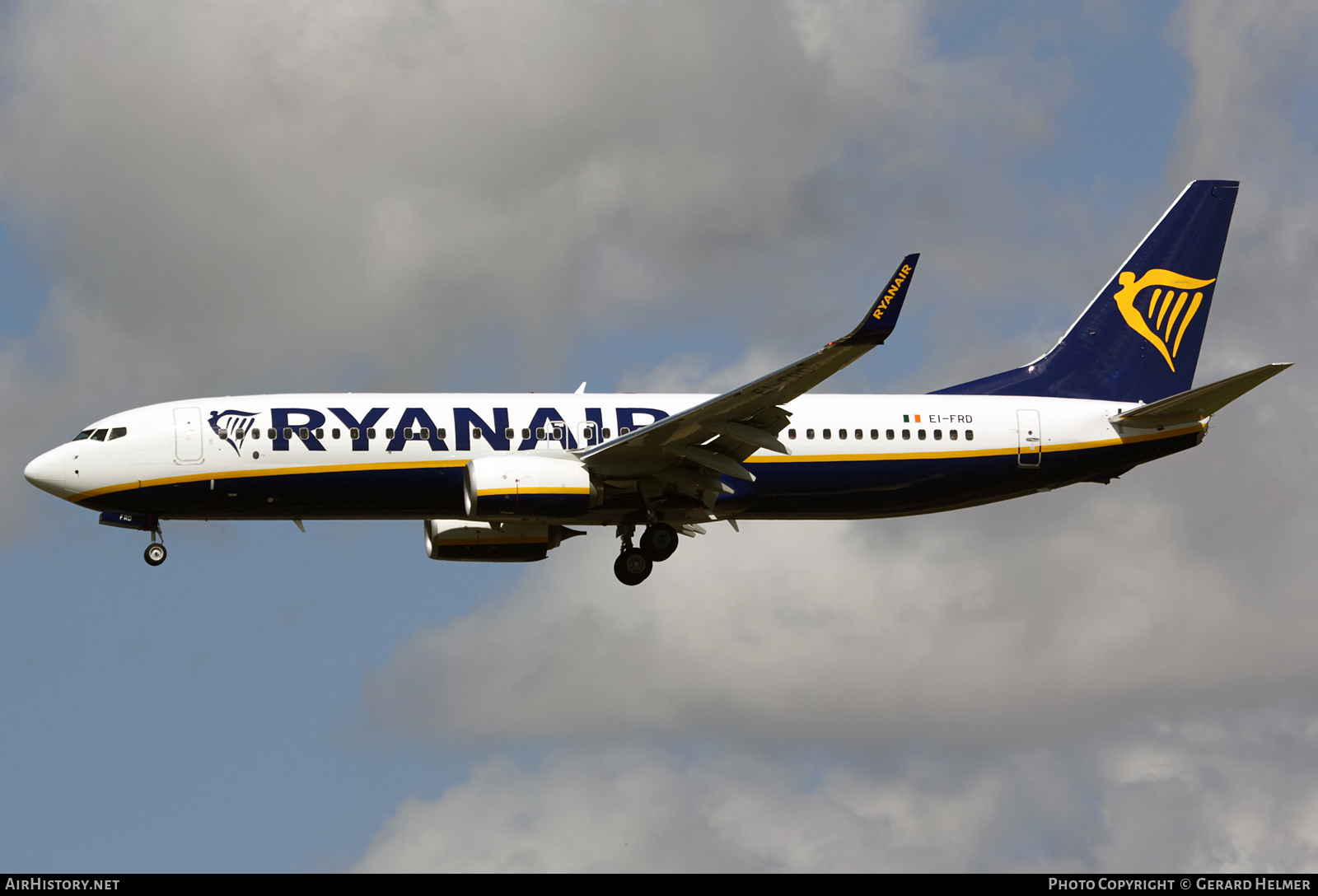 Aircraft Photo of EI-FRD | Boeing 737-8AS | Ryanair | AirHistory.net #264104
