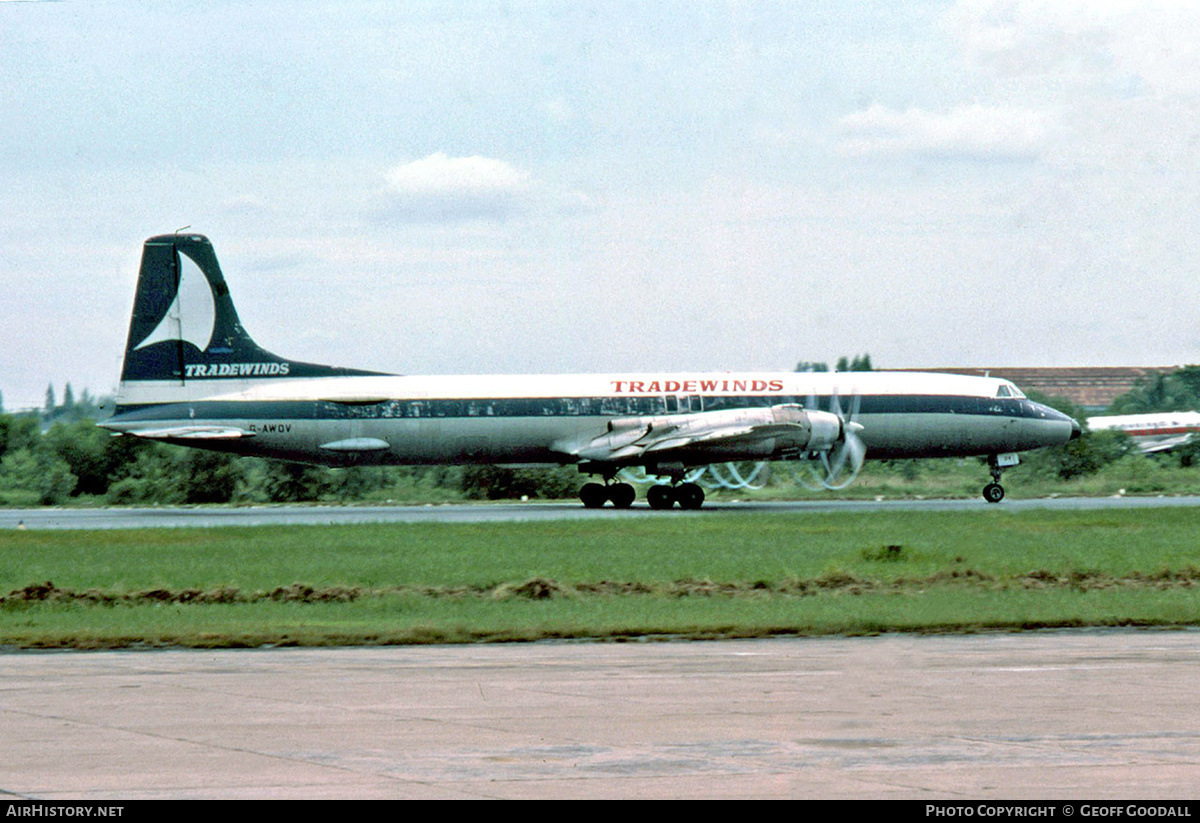 Aircraft Photo of G-AWOV | Canadair CL-44D4-6 | Tradewinds Airways | AirHistory.net #264289