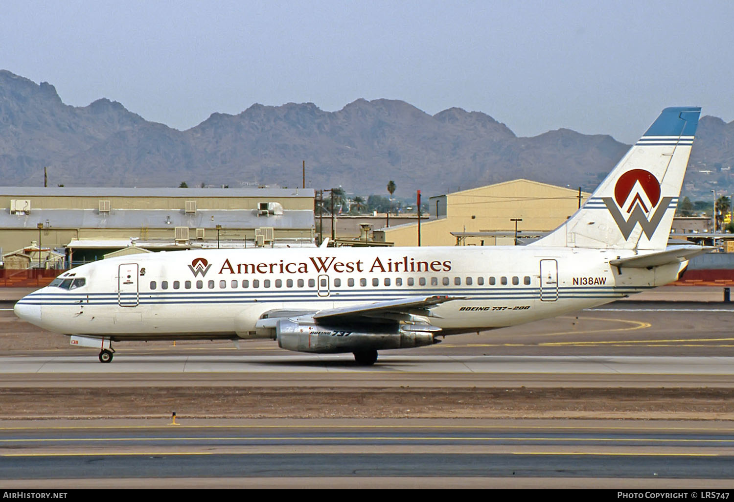 Aircraft Photo of N138AW | Boeing 737-2E3/Adv | America West Airlines | AirHistory.net #264317