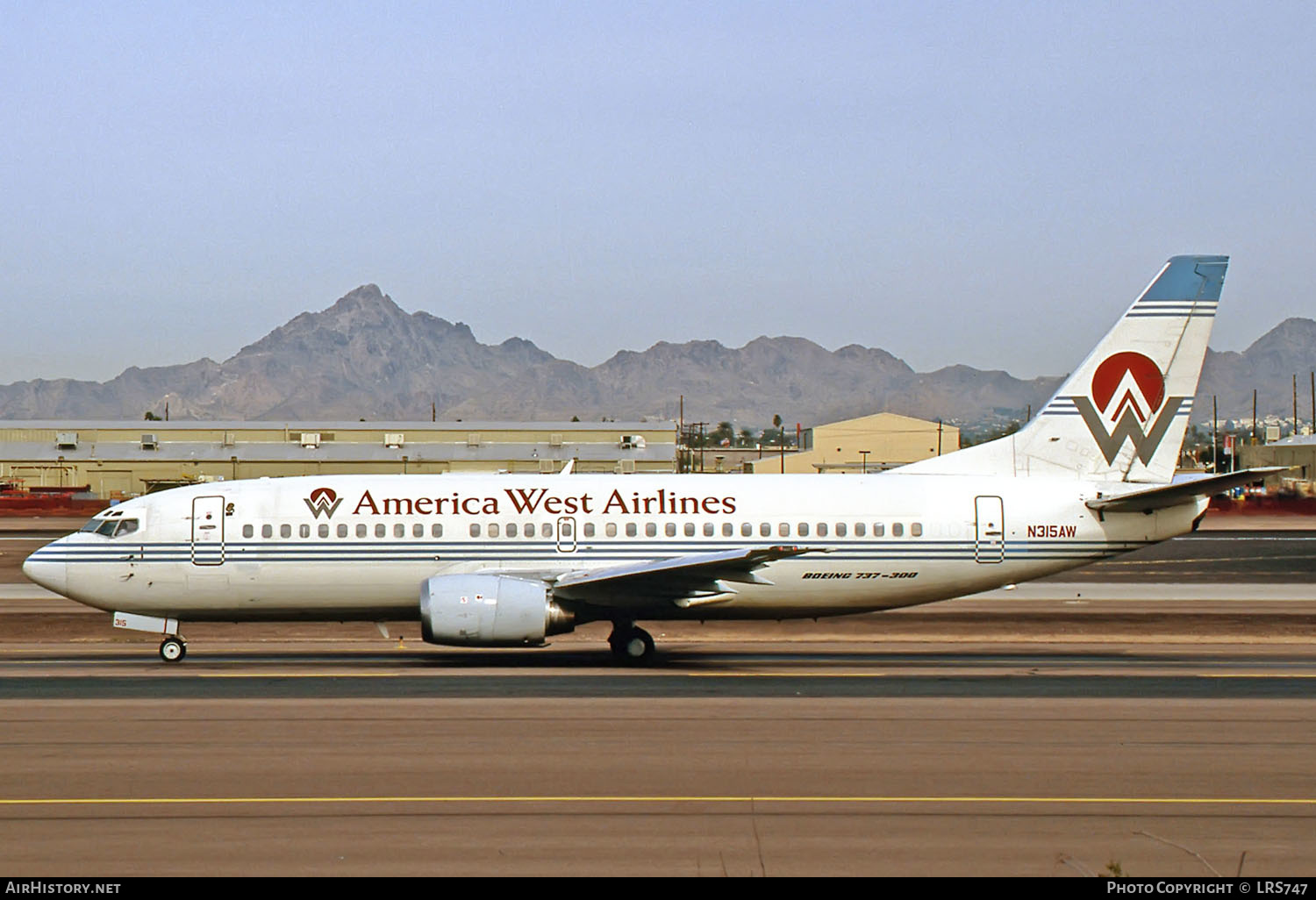 Aircraft Photo of N315AW | Boeing 737-3S3 | America West Airlines | AirHistory.net #264318