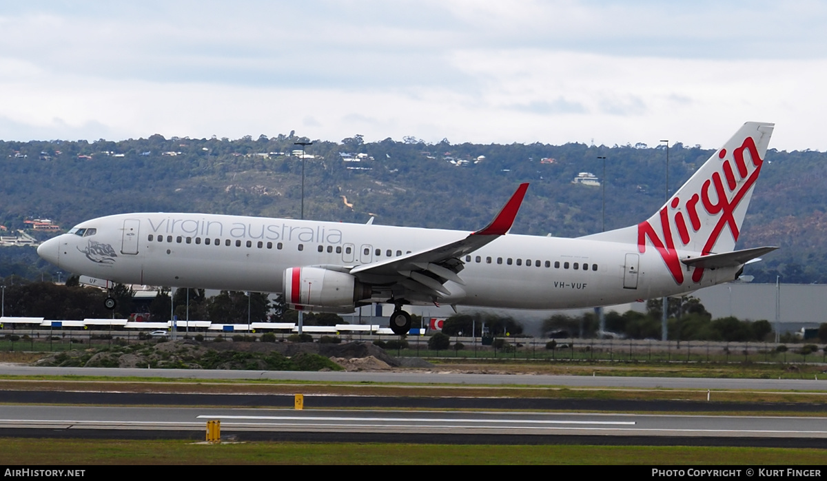 Aircraft Photo of VH-VUF | Boeing 737-8FE | Virgin Australia Airlines | AirHistory.net #264462