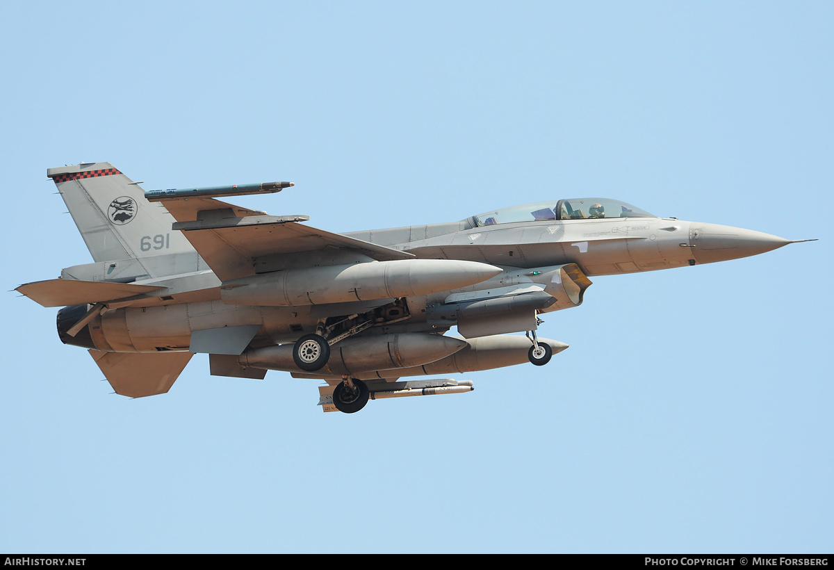 Aircraft Photo of 691 | General Dynamics F-16DJ Fighting Falcon | Singapore - Air Force | AirHistory.net #264573