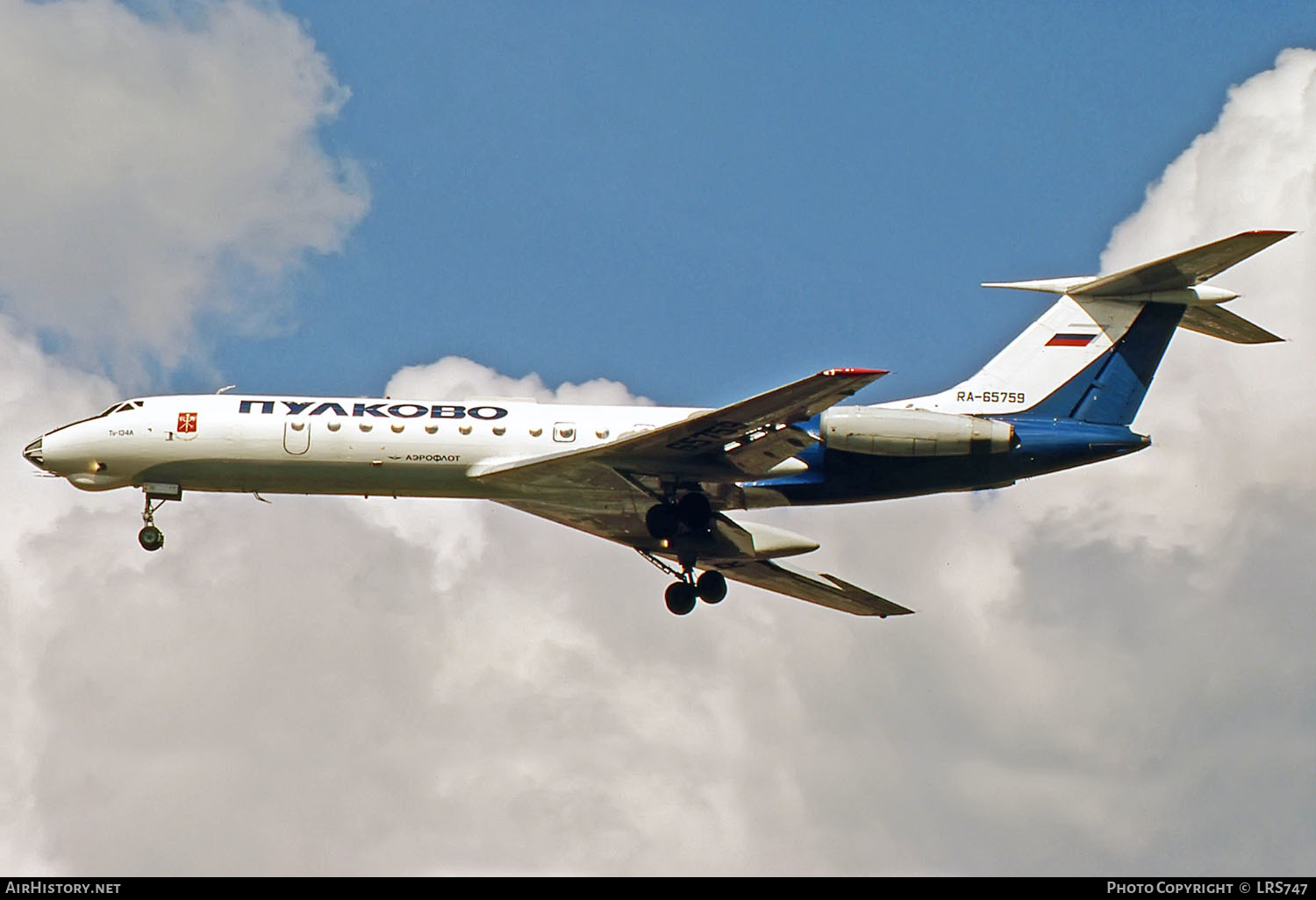 Aircraft Photo of RA-65759 | Tupolev Tu-134A | Pulkovo Airlines | AirHistory.net #264721