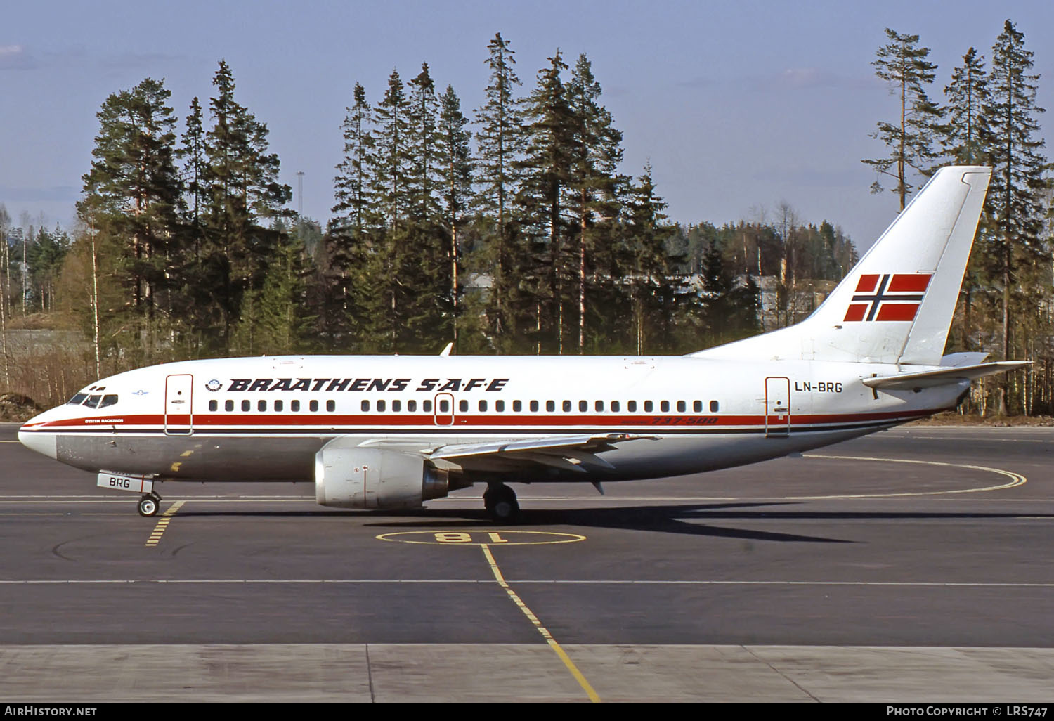 Aircraft Photo of LN-BRG | Boeing 737-505 | Braathens SAFE | AirHistory.net #264977