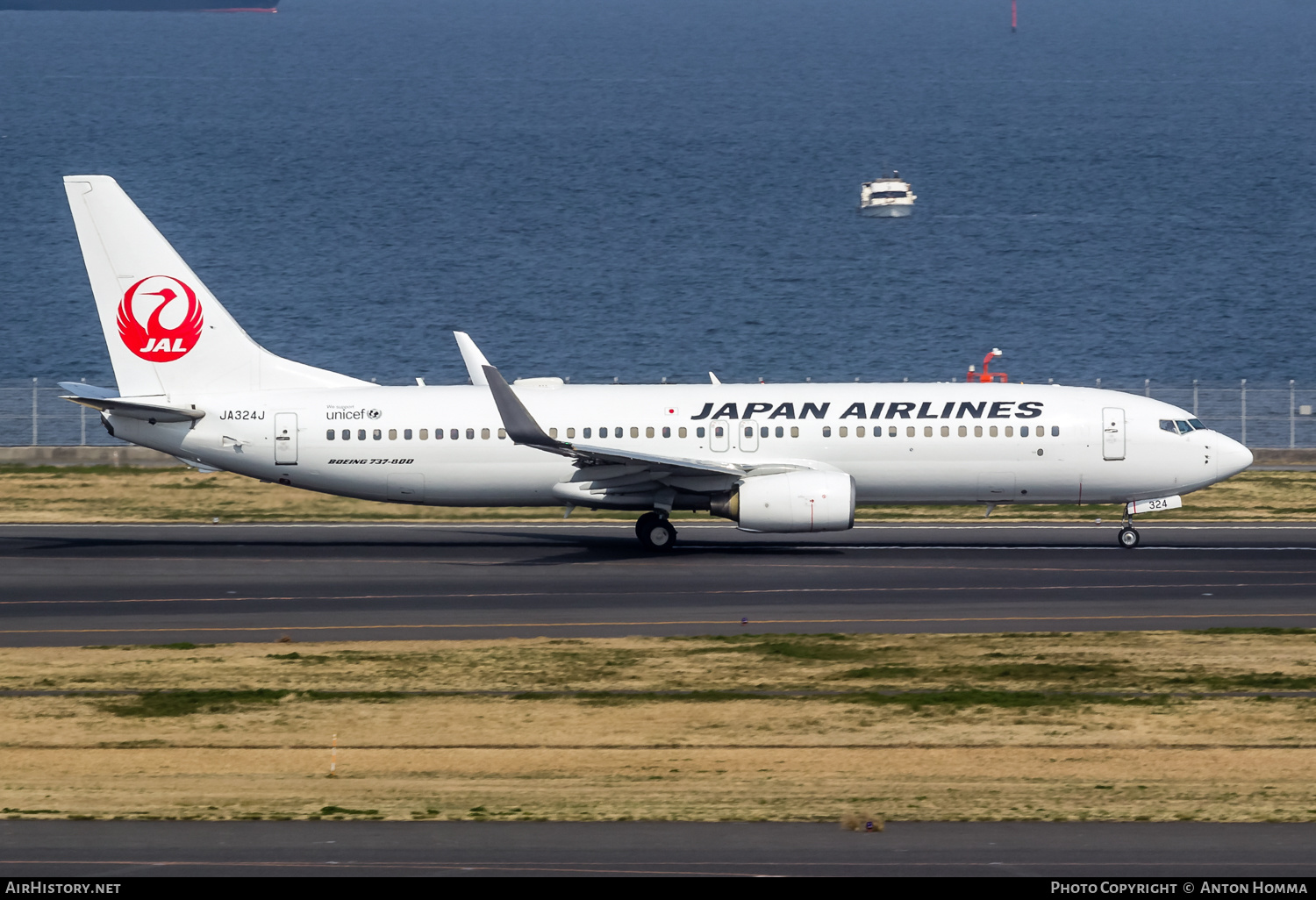 Aircraft Photo of JA324J | Boeing 737-846 | Japan Airlines - JAL | AirHistory.net #265011