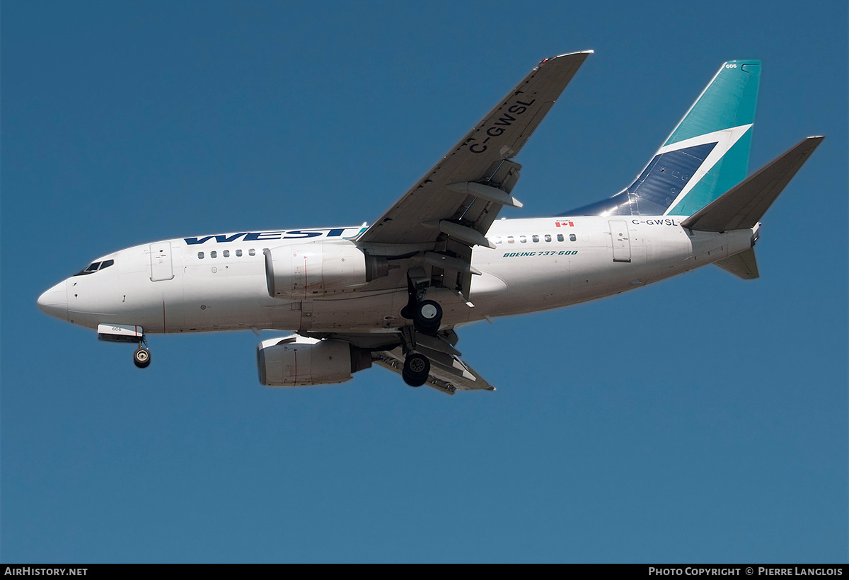 Aircraft Photo of C-GWSL | Boeing 737-6CT | WestJet | AirHistory.net #265098