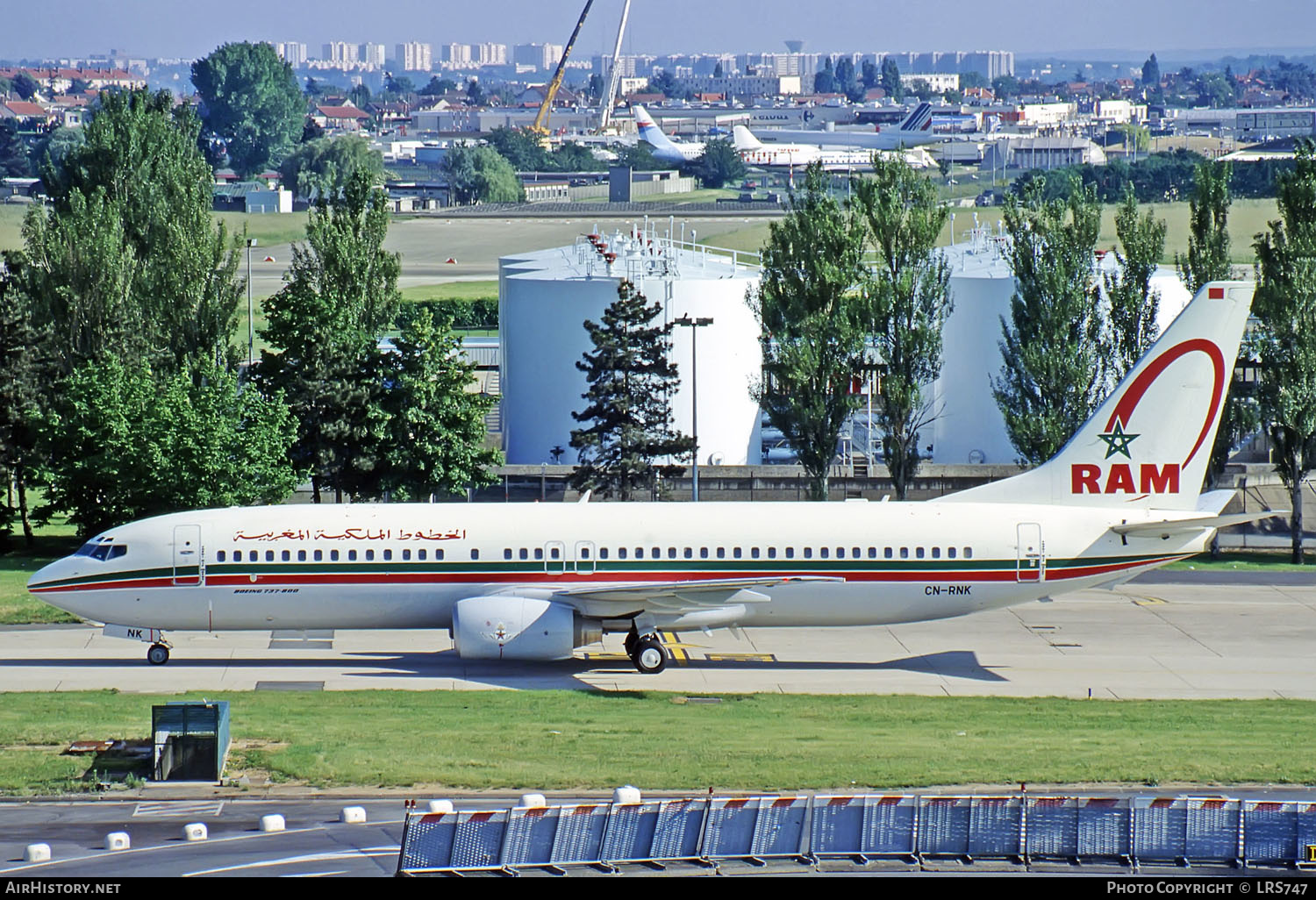 Aircraft Photo of CN-RNK | Boeing 737-8B6 | Royal Air Maroc - RAM | AirHistory.net #265172