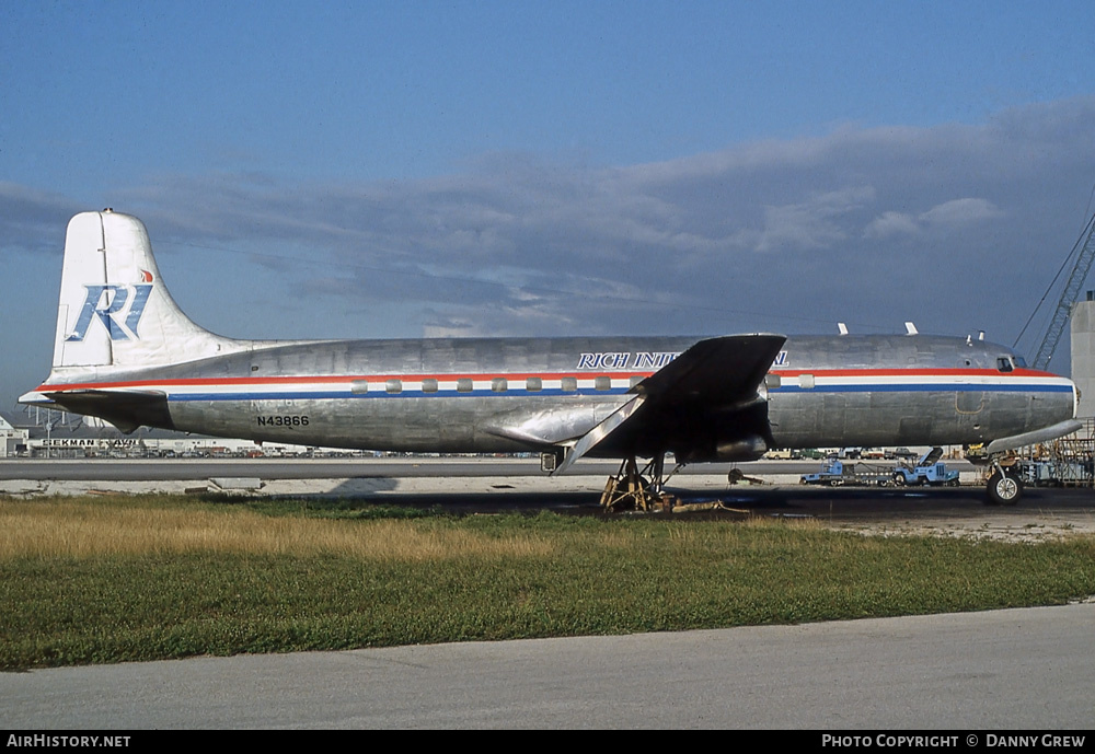 Aircraft Photo of N43866 | Douglas C-118A Liftmaster (DC-6A) | Rich International Airways | AirHistory.net #265239