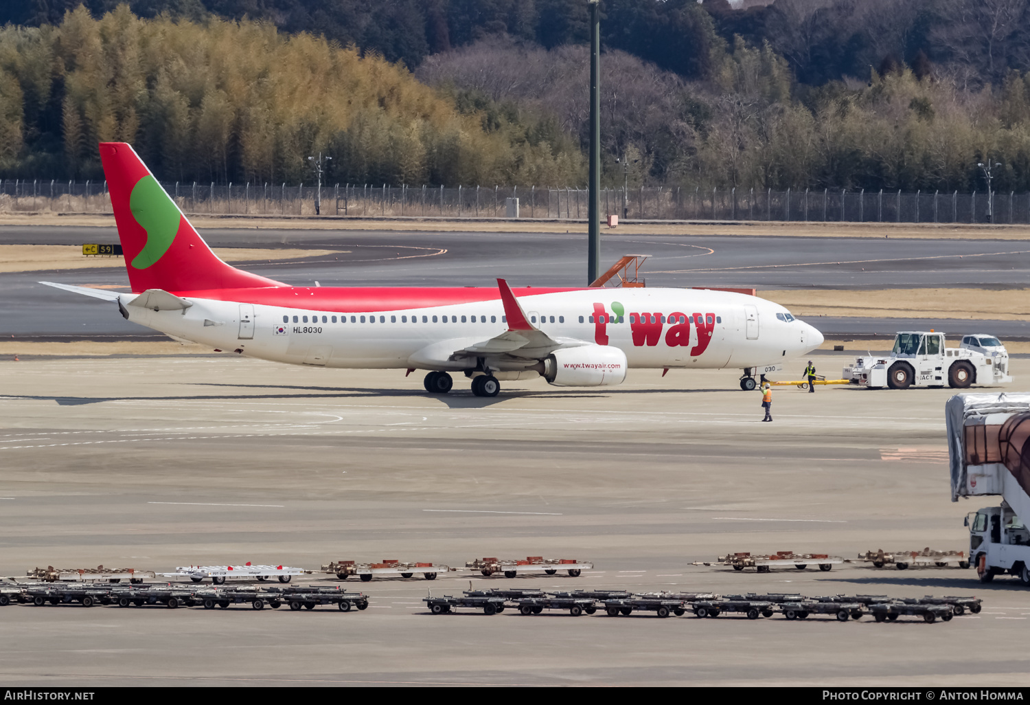 Aircraft Photo of HL8030 | Boeing 737-8Q8 | T'way Air | AirHistory.net #265260