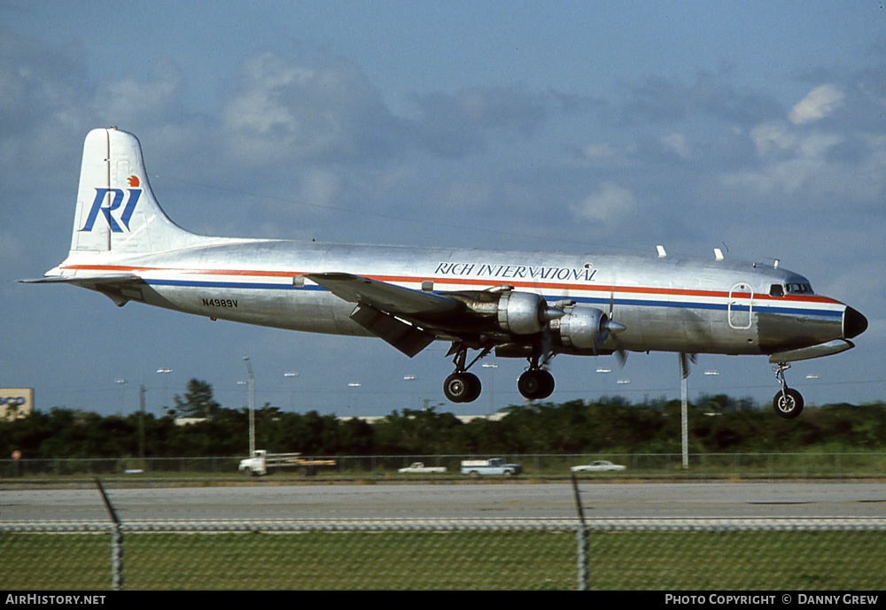 Aircraft Photo of N4989V | Douglas C-118A Liftmaster | Rich International Airways | AirHistory.net #265555