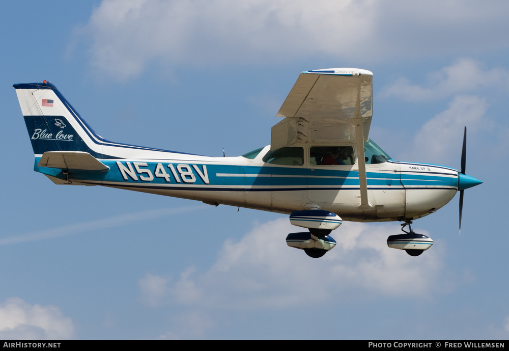 Aircraft Photo of N5418V | Cessna R172K Hawk XP II | Blue Love | AirHistory.net #265765
