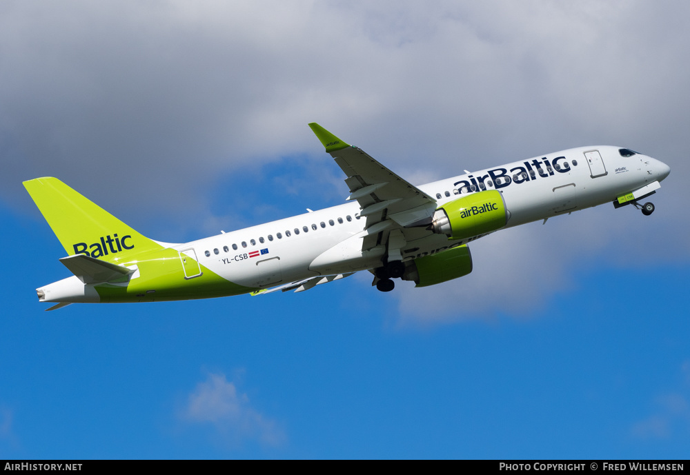 Aircraft Photo of YL-CSB | Bombardier CSeries CS300 (BD-500-1A11) | AirBaltic | AirHistory.net #265888