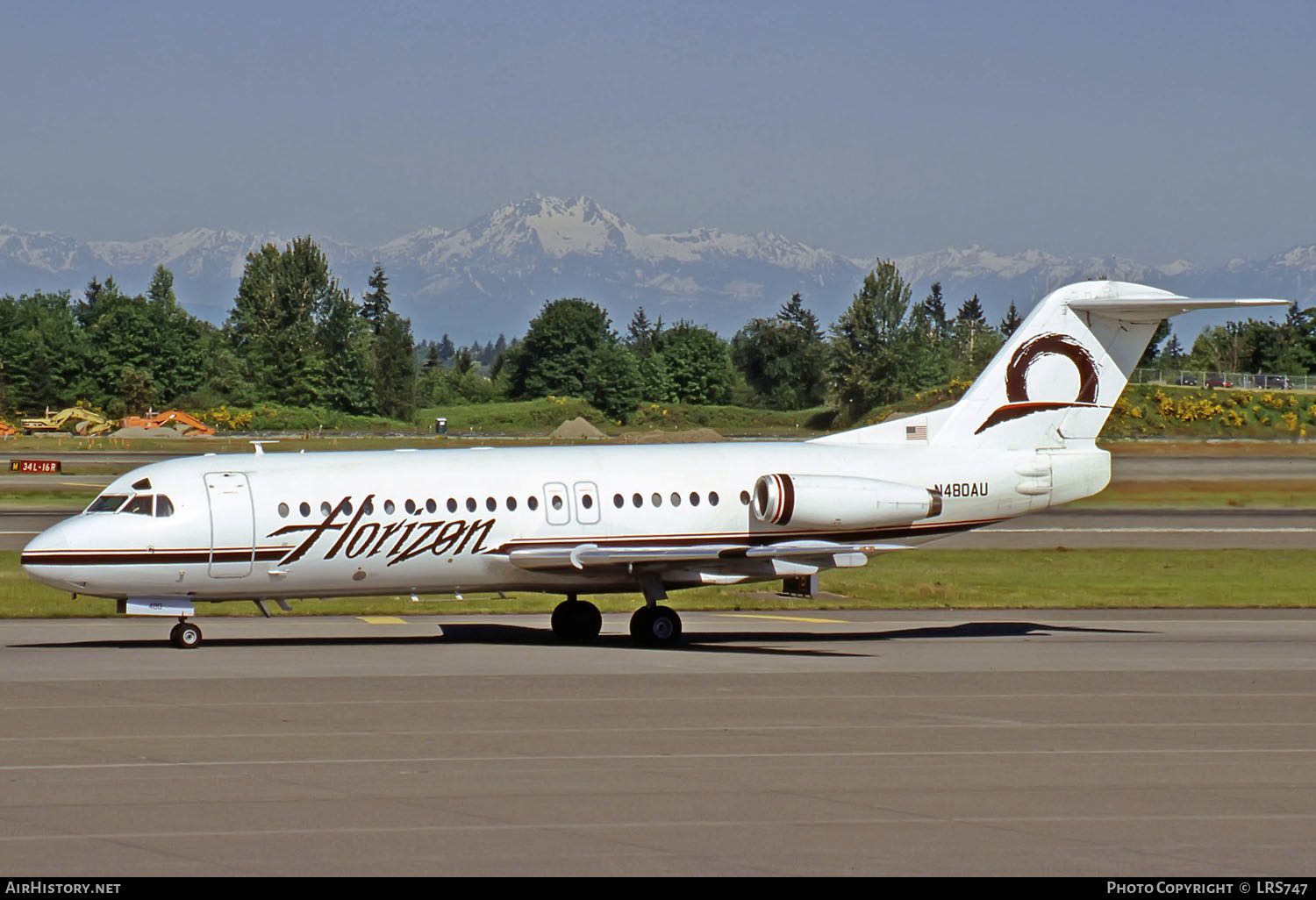 Aircraft Photo of N480AU | Fokker F28-4000 Fellowship | Horizon Air | AirHistory.net #265911