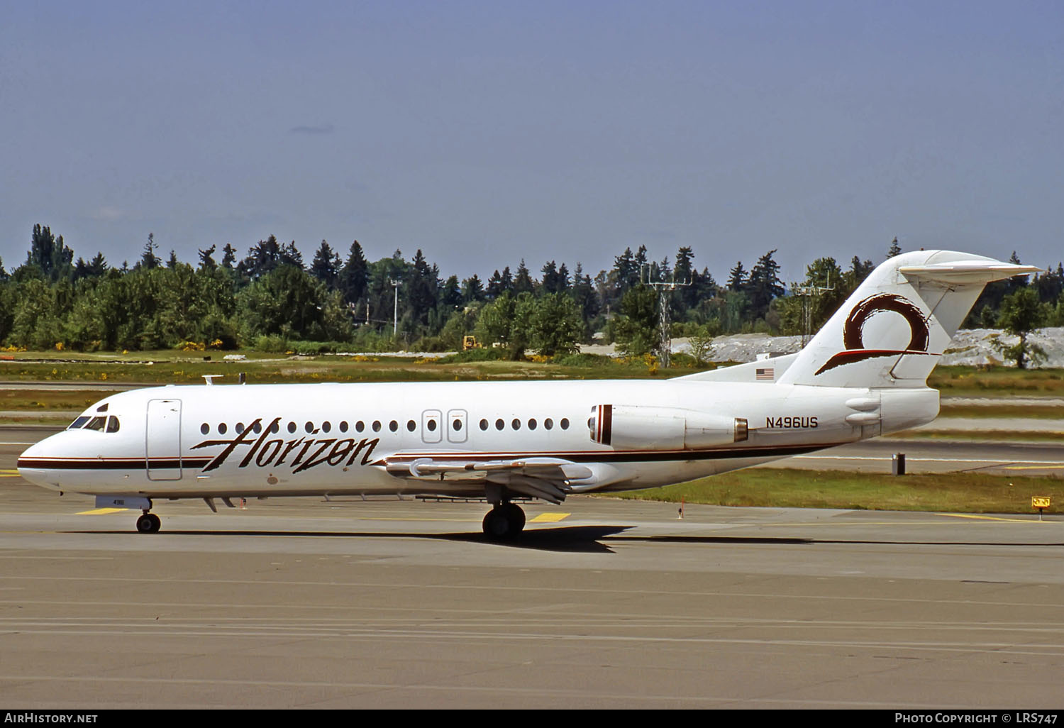 Aircraft Photo of N496US | Fokker F28-4000 Fellowship | Horizon Air | AirHistory.net #265919