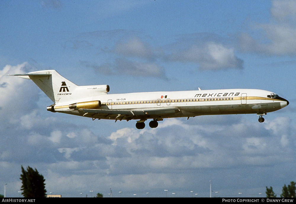 Aircraft Photo of XA-CUN | Boeing 727-264 | Mexicana | AirHistory.net #265928