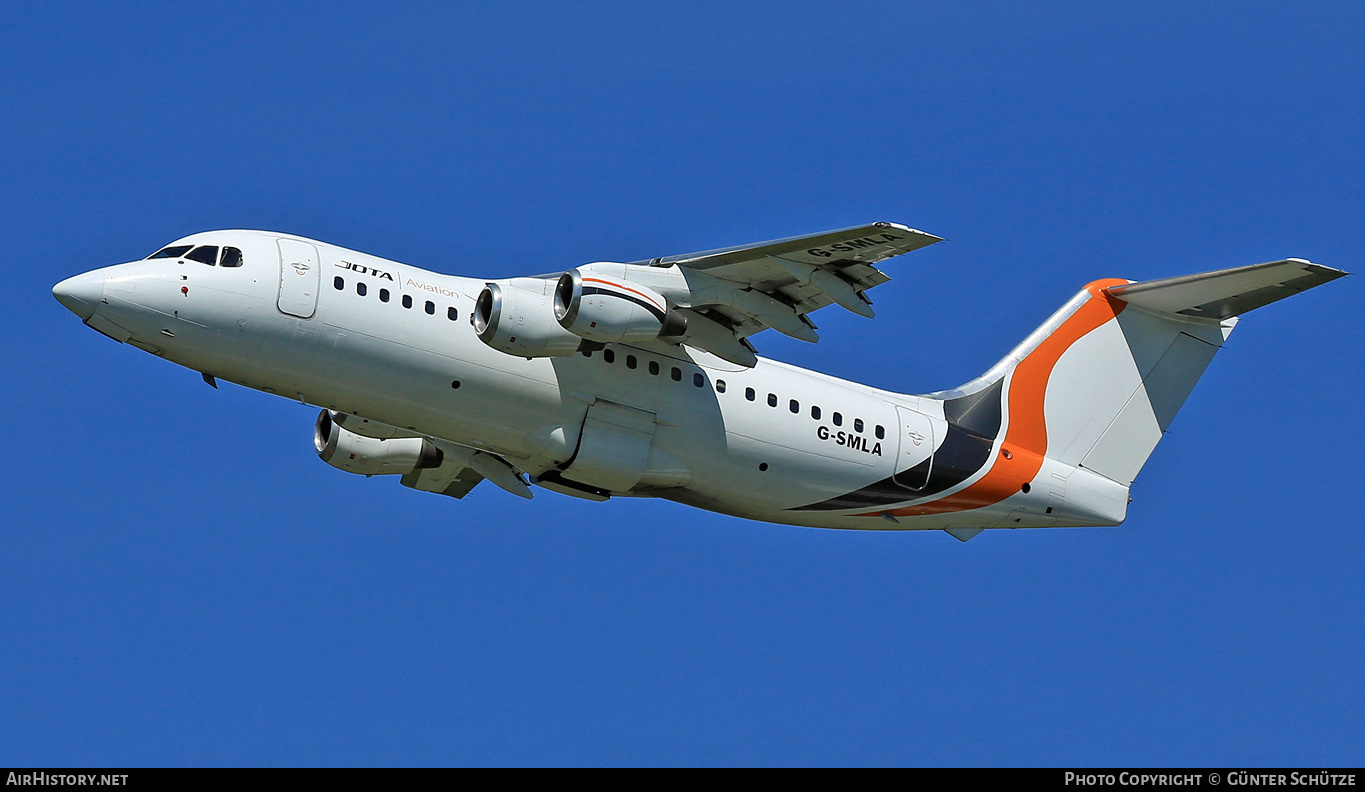 Aircraft Photo of G-SMLA | British Aerospace BAe-146-200 | Jota Aviation | AirHistory.net #266162