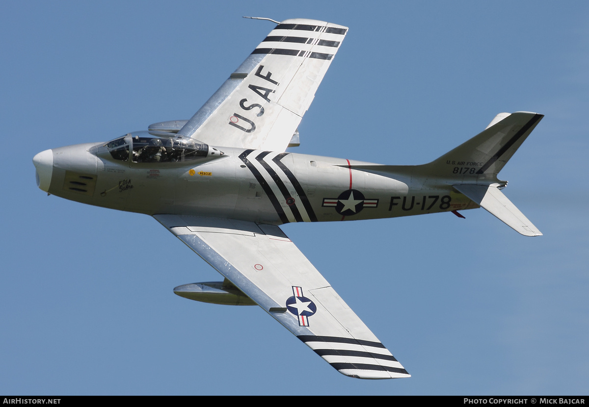 Aircraft Photo of G-SABR / 8178 | North American F-86A Sabre | USA - Air Force | AirHistory.net #266184