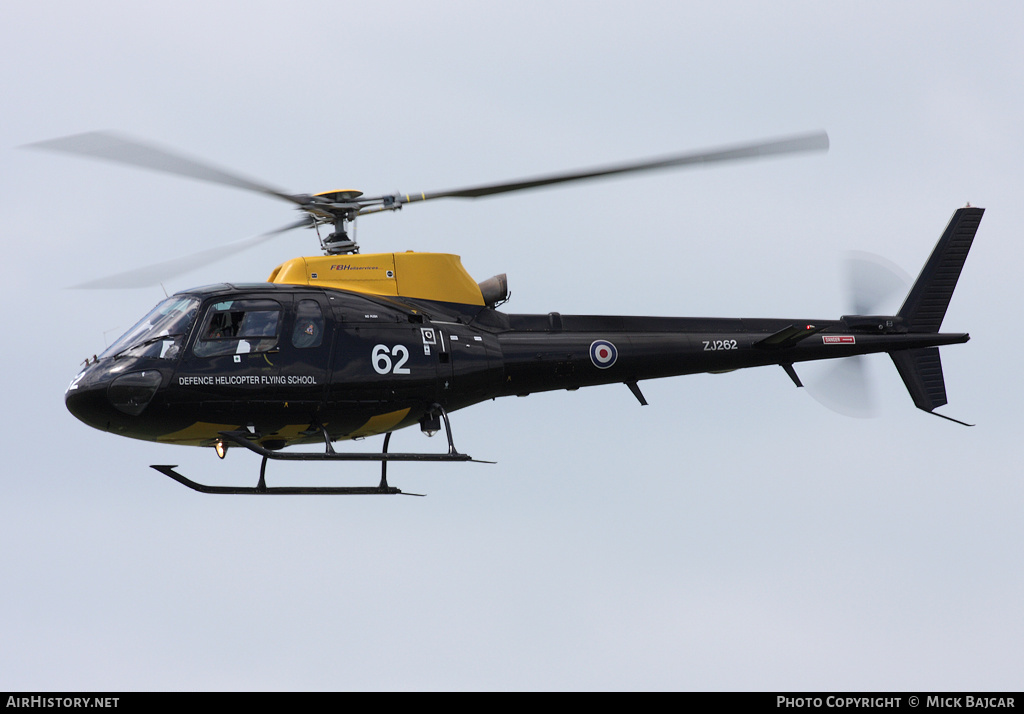 Aircraft Photo of ZJ262 | Eurocopter AS-350BB Squirrel HT1 | UK - Air Force | AirHistory.net #266261