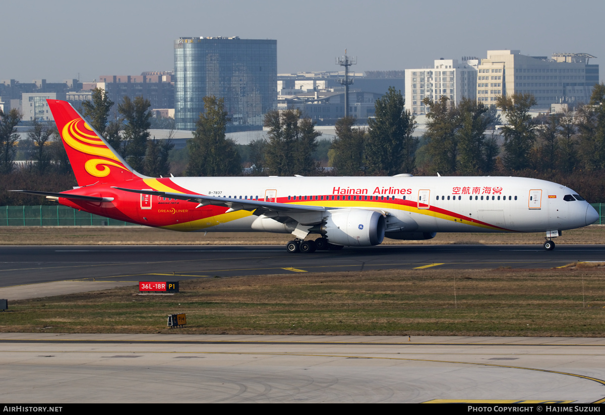 Aircraft Photo of B-7837 | Boeing 787-9 Dreamliner | Hainan Airlines | AirHistory.net #266295