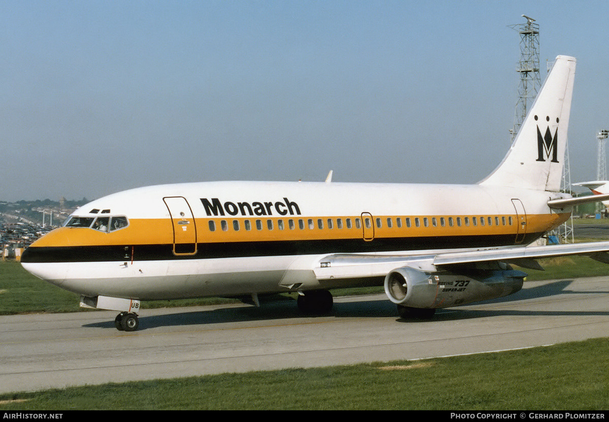 Aircraft Photo of G-DFUB | Boeing 737-2K9/Adv | Monarch Airlines | AirHistory.net #266424
