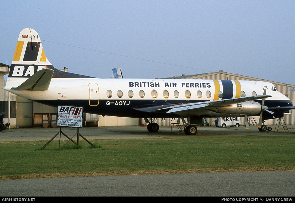 Aircraft Photo of G-AOYJ | Vickers 806 Viscount | British Air Ferries - BAF | AirHistory.net #266552