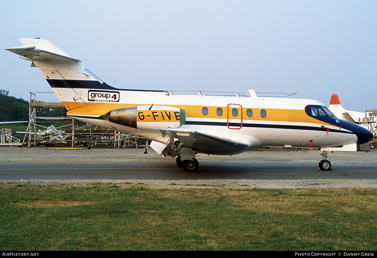 Aircraft Photo of G-FIVE | De Havilland D.H. 125-1 | Group 4 Securitas | AirHistory.net #266554