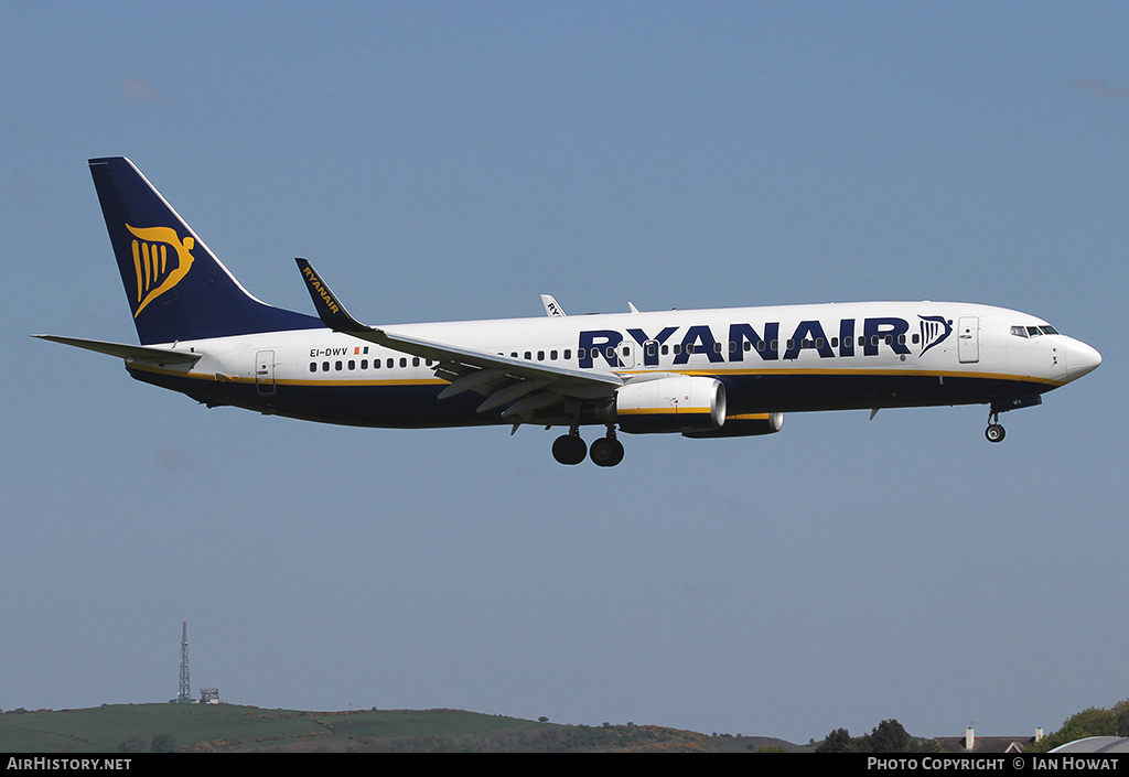 Aircraft Photo of EI-DWV | Boeing 737-8AS | Ryanair | AirHistory.net #266862