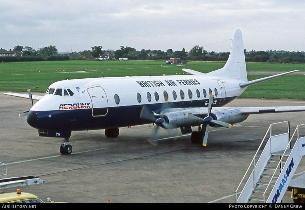 Aircraft Photo of G-AOYN | Vickers 806 Viscount | British Air Ferries - BAF | AirHistory.net #266908